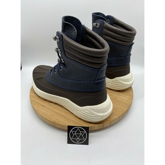 Sperry Boot Mens 9.5 Brown Blue Hiking Duck Hunting Waterproof Shoes STS23014 - Picture 6 of 12